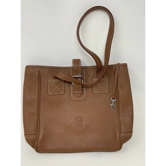 Dooney & Bourke Brown Pebble Leather Shoulder Bag - Picture 1 of 9
